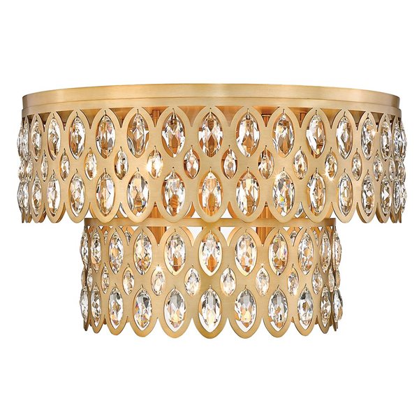 Z-Lite Heirloom Brass Dealey 9-Light Flush Mount