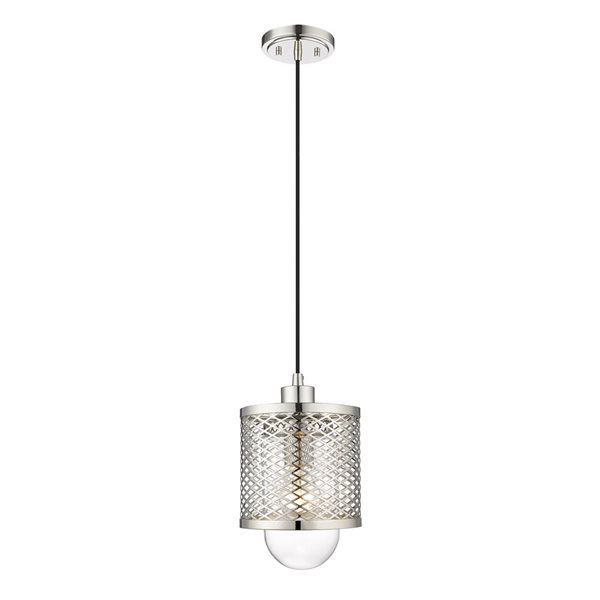 Z-Lite Polished Nickel Kipton 1-Light Mini Pendant