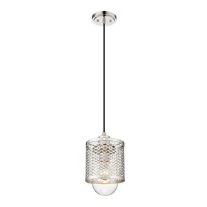 Z-Lite Polished Nickel Kipton 1-Light Mini Pendant