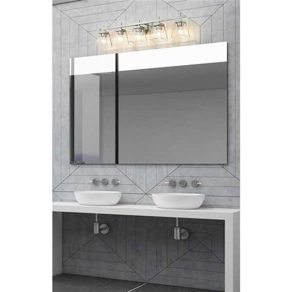 Z-Lite Brushed Nickel Lauren 5-Light Vanity