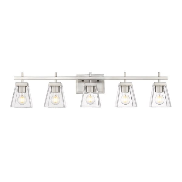 Z-Lite Brushed Nickel Lauren 5-Light Vanity