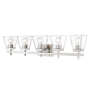 Z-Lite Brushed Nickel Lauren 5-Light Vanity