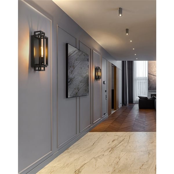 Z-Lite Matte Black Titania 1-Light Wall Sconce