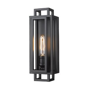 Z-Lite Matte Black Titania 1-Light Wall Sconce