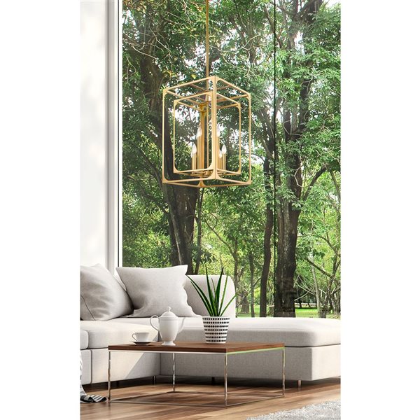 Z-Lite Rubbed Brass Easton 8-Light Chandelier