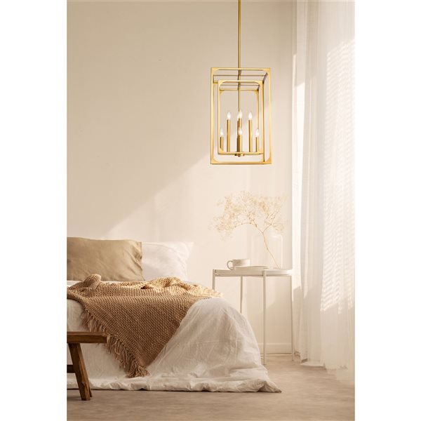 Z-Lite Rubbed Brass Easton 8-Light Chandelier