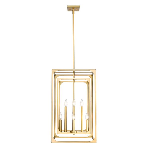 Z-Lite Rubbed Brass Easton 8-Light Chandelier