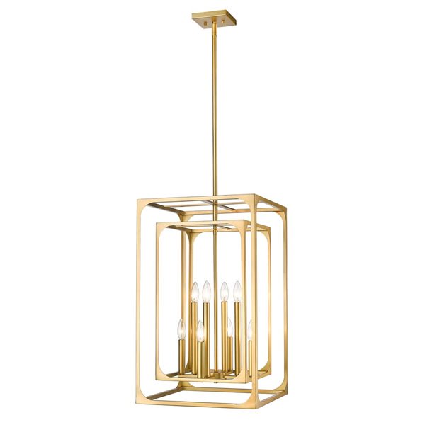 Z-Lite Rubbed Brass Easton 8-Light Chandelier