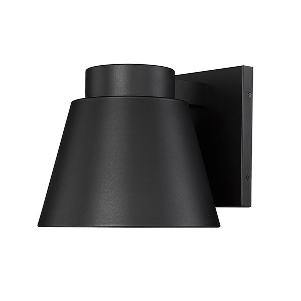 Z-Lite Black 12-in Asher 1-Light Outdoor Wall Sconce