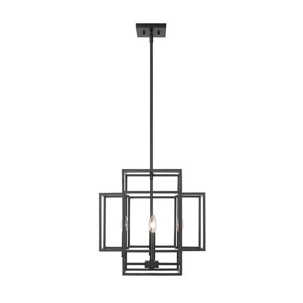 Z-Lite Matte Black Titania 4-Light Pendant