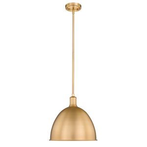 Z-Lite Classic Brass Sawyer 1-Light Pendant