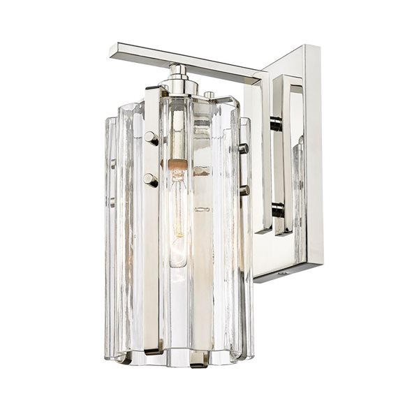 Z-Lite Polished Nickel Alverton 1-Light Wall Sconce