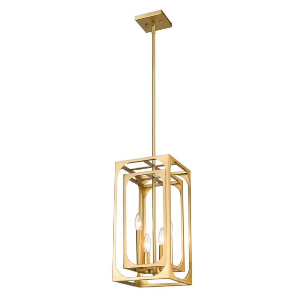 Z-Lite Rubbed Brass Easton 4-Light Chandelier