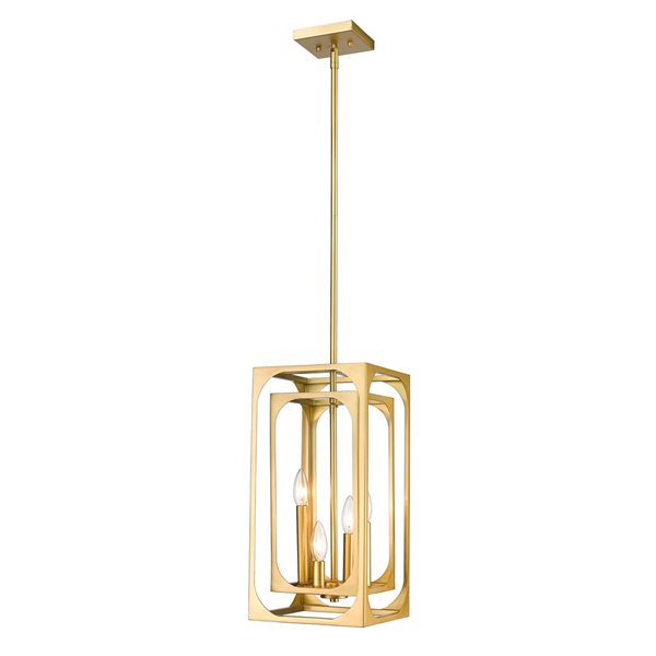 Z-Lite Rubbed Brass Easton 4-Light Chandelier