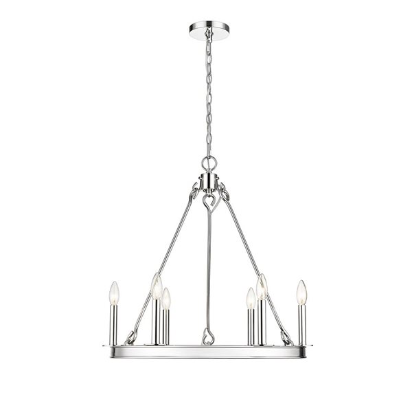 Z-Lite Polished Nickel Barclay 6-Light Chandelier