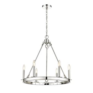 Z-Lite Polished Nickel Barclay 6-Light Chandelier