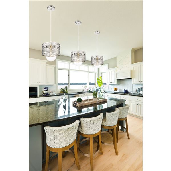 Z-Lite Polished Nickel Kipton 1-Light Pendant