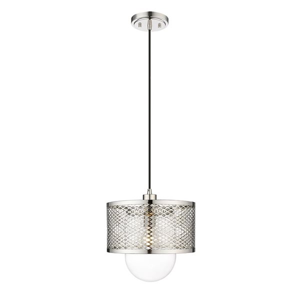 Z-Lite Polished Nickel Kipton 1-Light Pendant