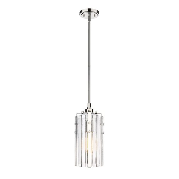 Z-Lite Polished Nickel Alverton 1-Light Mini Pendant