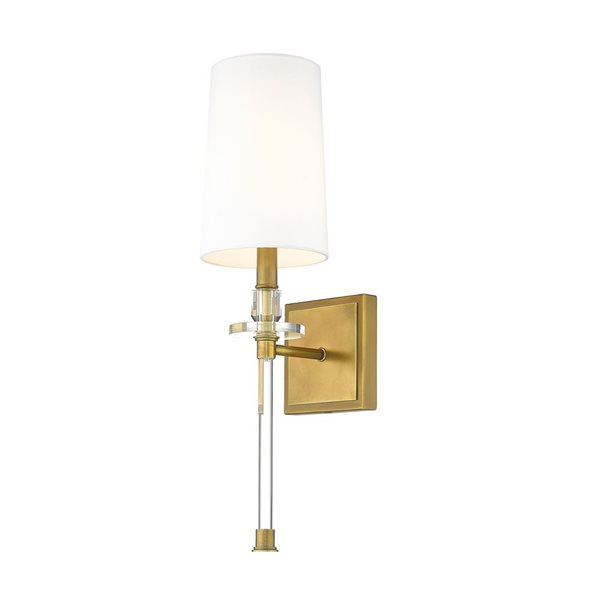 Z-Lite Rubbed Brass Sophia 1-Light Wall Sconce