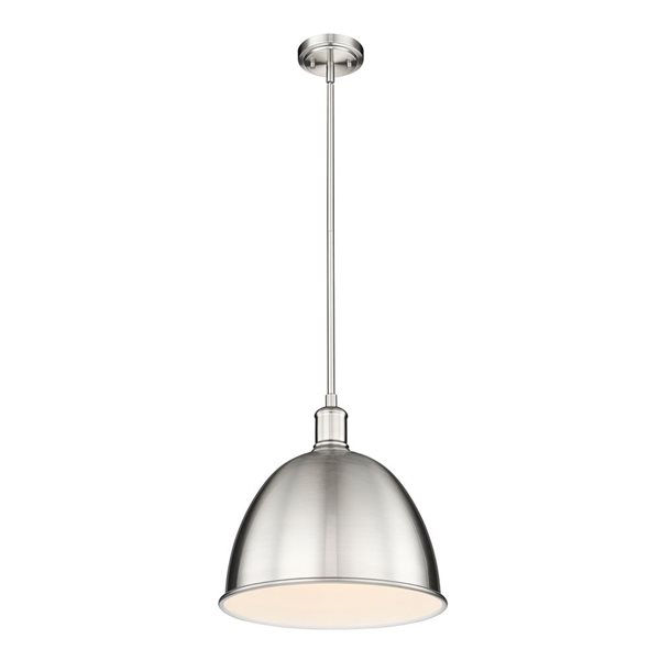 Z-Lite Brushed Nickel Sawyer 1-Light Pendant