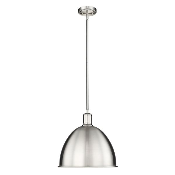 Z-Lite Brushed Nickel Sawyer 1-Light Pendant