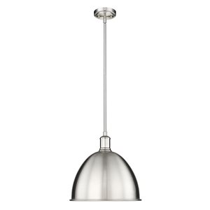 Z-Lite Brushed Nickel Sawyer 1-Light Pendant