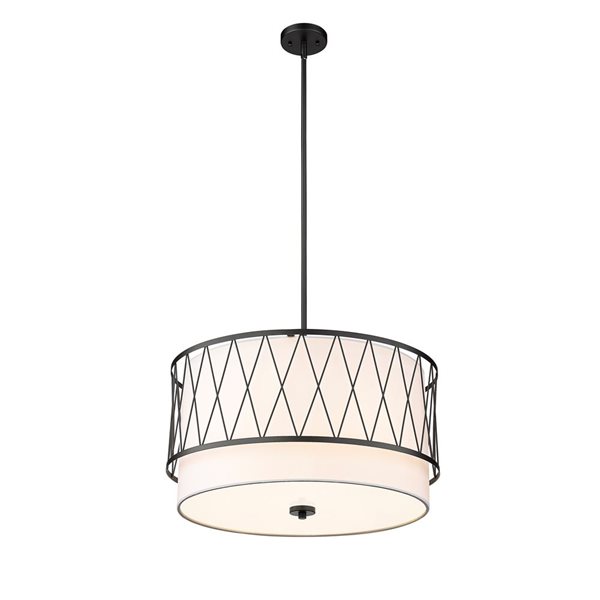 Z-Lite Matte Black Dalton 4-Light Pendant