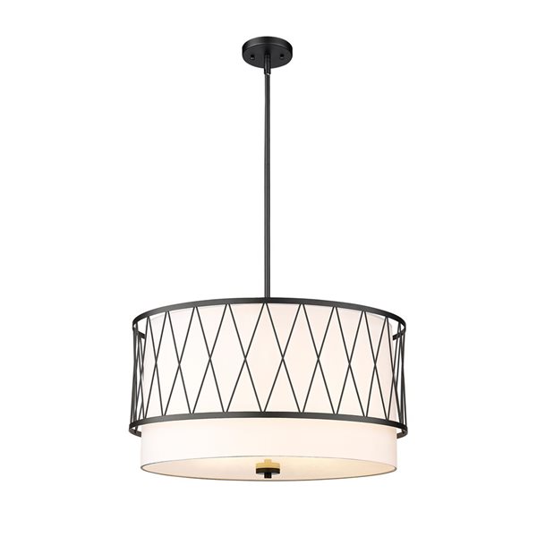 Z-Lite Matte Black Dalton 4-Light Pendant