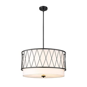 Z-Lite Matte Black Dalton 4-Light Pendant