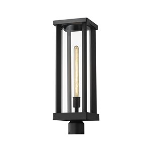 Z-Lite Black Glenwood 1-Light Outdoor Post Mount Fixture