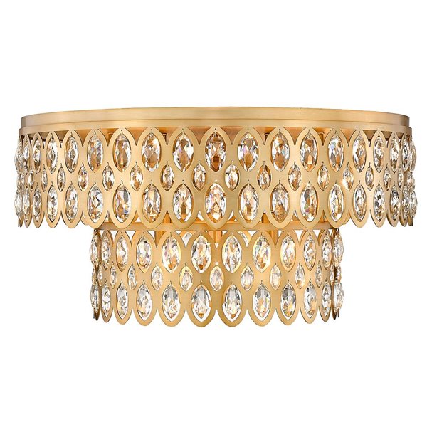 Z-Lite Heirloom Brass Dealey 12-Light Flush Mount