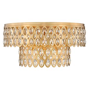 Z-Lite Heirloom Brass Dealey 12-Light Flush Mount