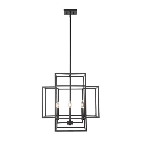 Z-Lite Matte Black Titania 4-Light Pendant