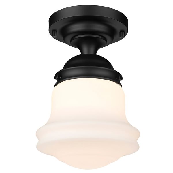 Z-Lite Matte Black Vaughn 1-Light Flush Mount