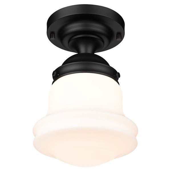 Z-Lite Matte Black Vaughn 1-Light Flush Mount