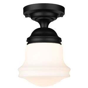 Z-Lite Matte Black Vaughn 1-Light Flush Mount