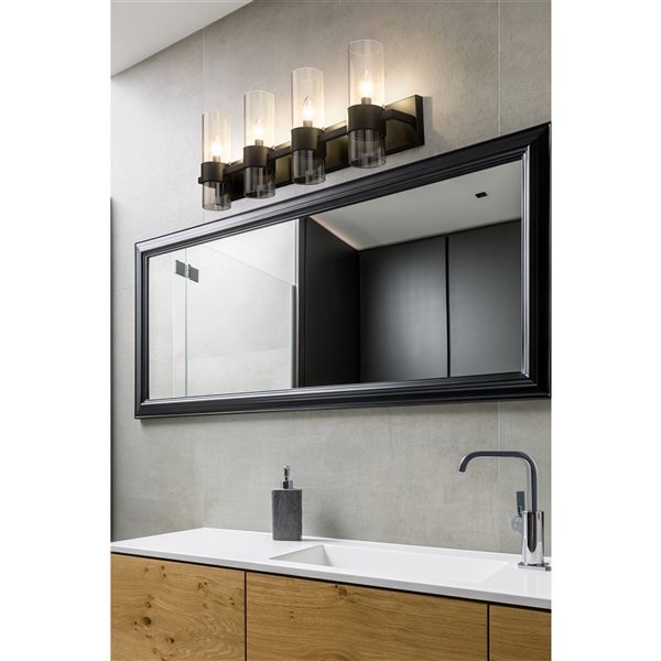 Z-Lite Matte Black Lawson 4-Light Vanity