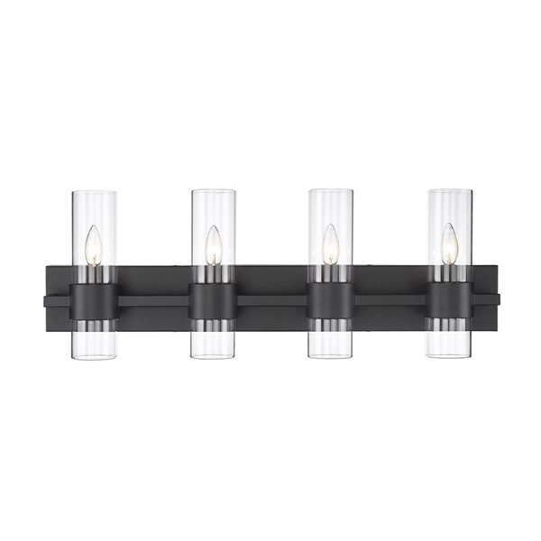 Z-Lite Matte Black Lawson 4-Light Vanity