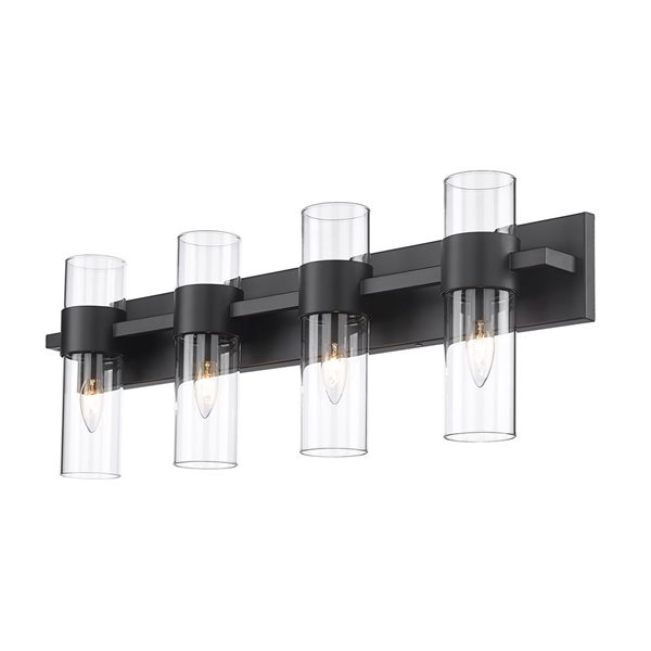 Z-Lite Matte Black Lawson 4-Light Vanity