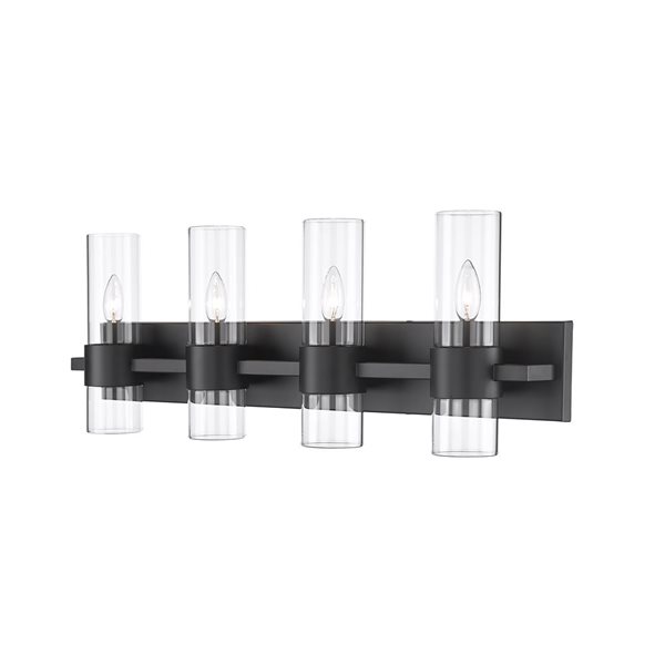 Z-Lite Matte Black Lawson 4-Light Vanity