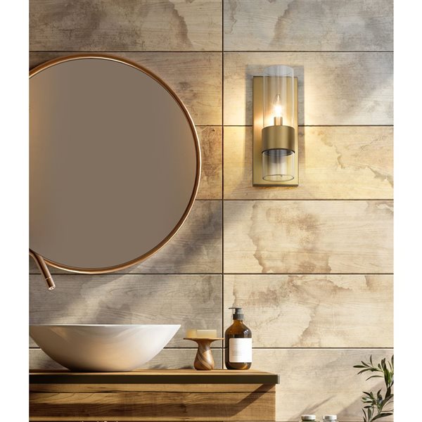 Z-Lite Rubbed Brass Lawson 1-Light Wall Sconce