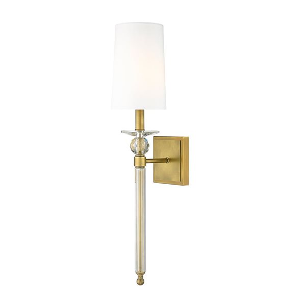 Z-Lite Rubbed Brass Ava 1-Light Wall Sconce