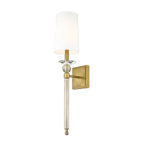 Z-Lite Rubbed Brass Ava 1-Light Wall Sconce