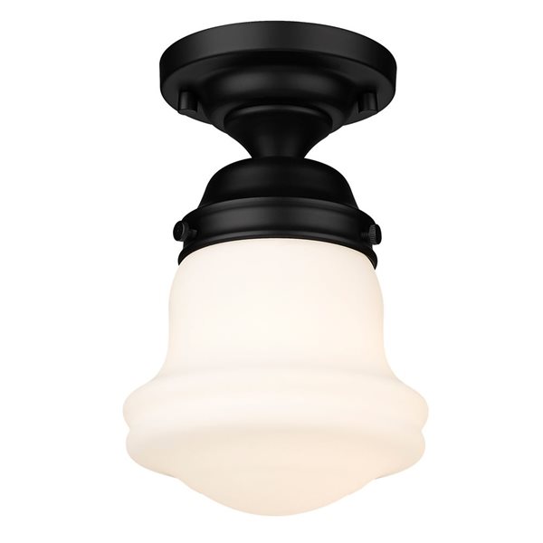 Z-Lite Matte Black Vaughn 1-Light Flush Mount