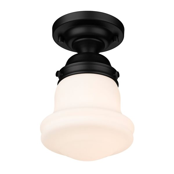 Z-Lite Matte Black Vaughn 1-Light Flush Mount