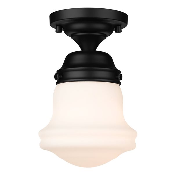 Z-Lite Matte Black Vaughn 1-Light Flush Mount