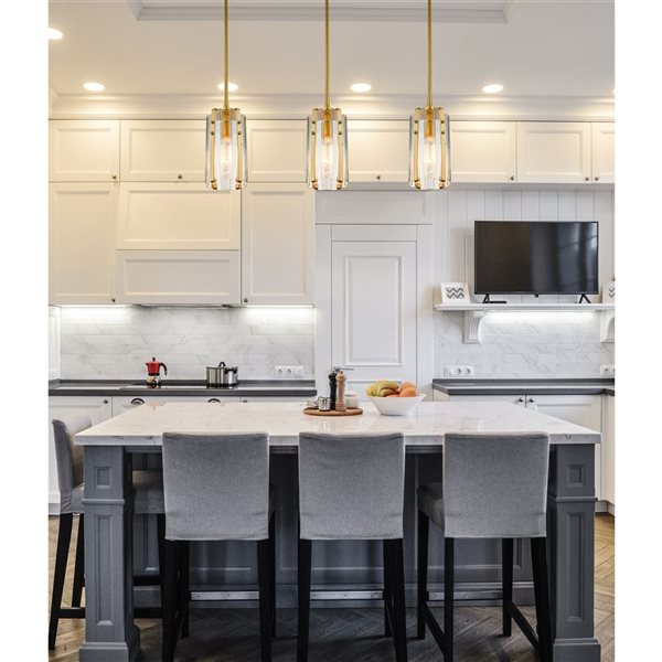 Z-Lite Rubbed Brass Alverton 1-Light Mini Pendant