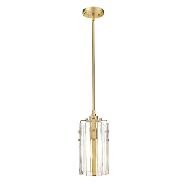 Z-Lite Rubbed Brass Alverton 1-Light Mini Pendant