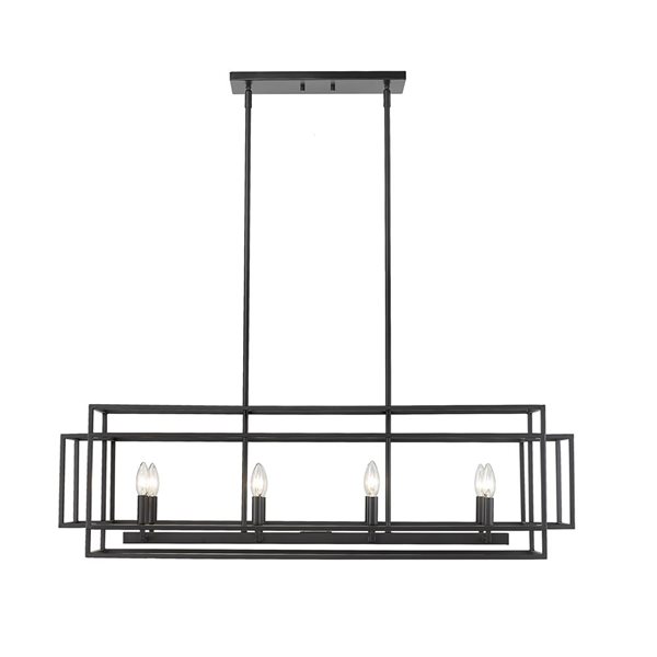 Z-Lite Matte Black Titania 8-Light Pendant